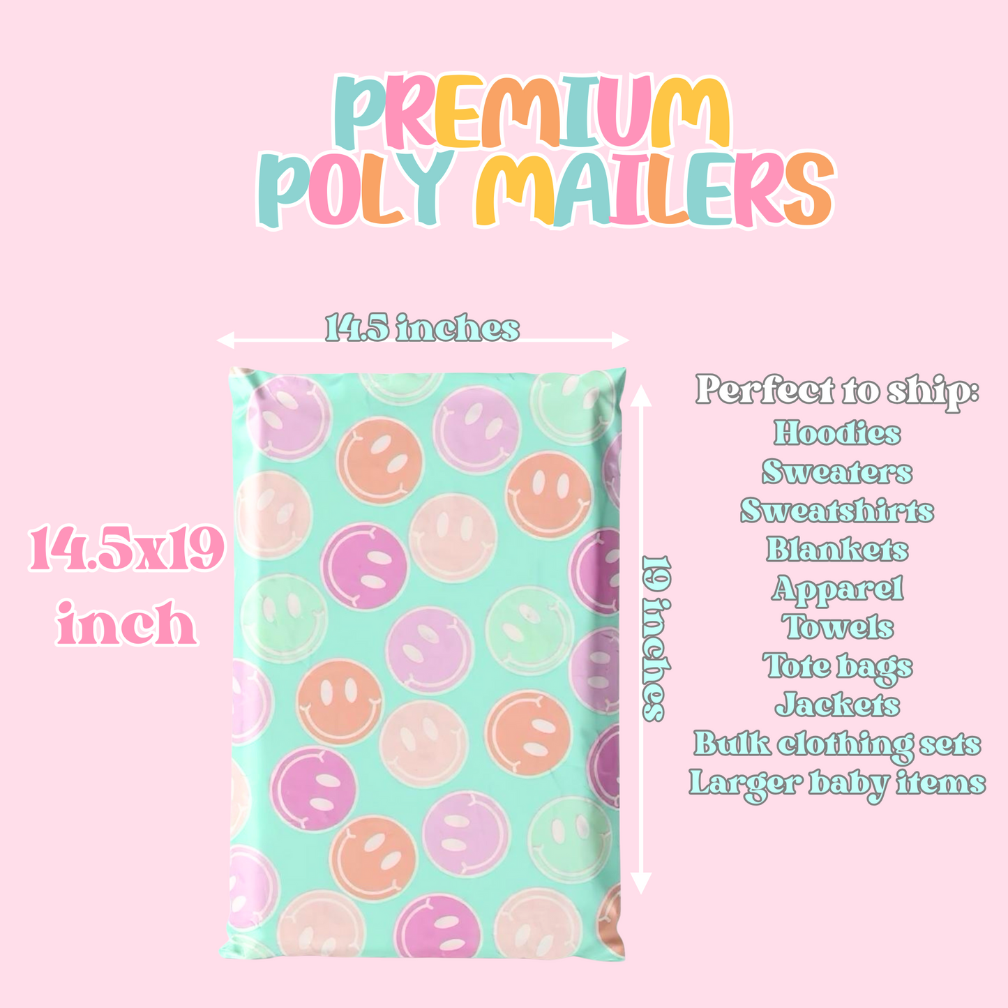 14.5 x 19 Pretty Poly Mailers