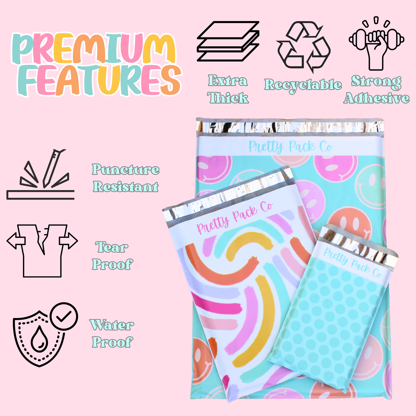 14.5 x 19 Pretty Poly Mailers