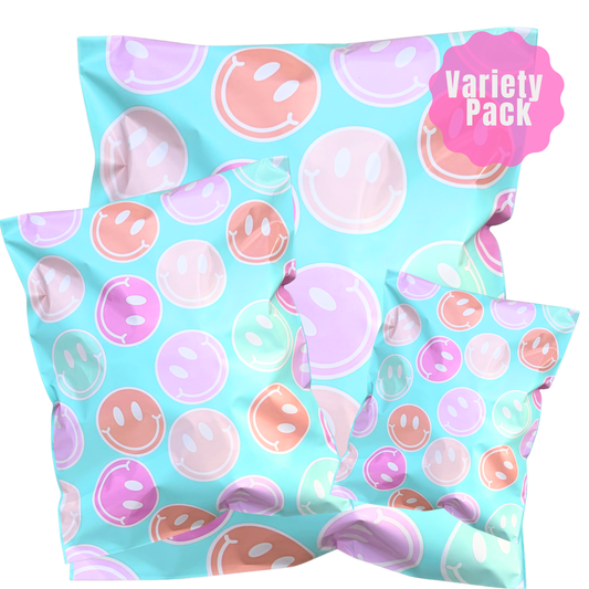 Happy Smiles Variety Pack Poly Mailers | Cute Variety Pack 36/75/150