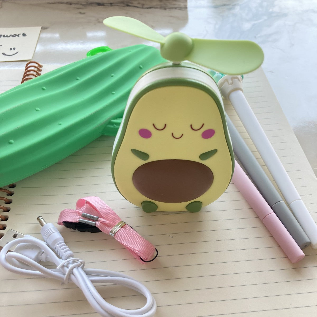 Cute Avocado - Mirrored Fan Brown