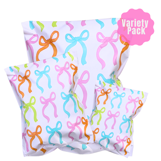 Lovely Bow Variety Pack Poly Mailers | Cute Variety Pack 36/75/150