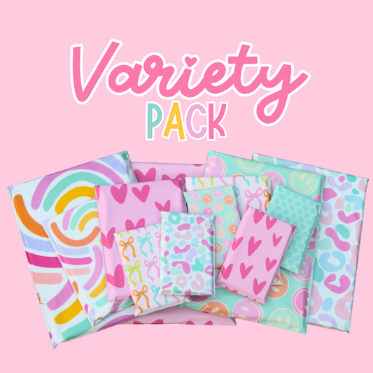 Variety Pack Poly Mailers - Set of 18 or 36